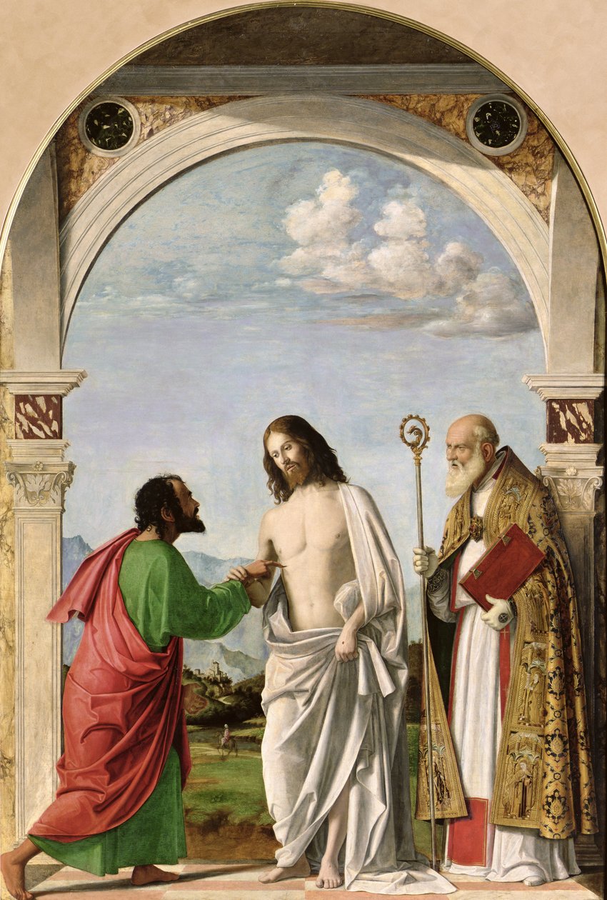 Kételkedő Tamás Szent Magnusszal, 1504-2005 körül alkotó: Giovanni Battista Cima da Conegliano