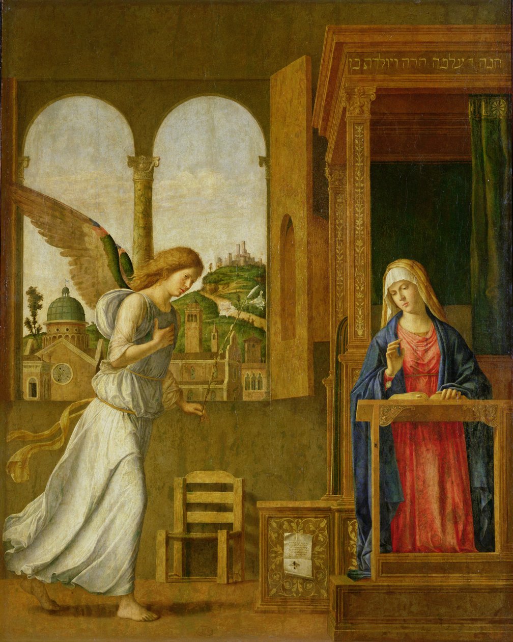 Angyali üdvözlet, 1495 alkotó: Giovanni Battista Cima da Conegliano
