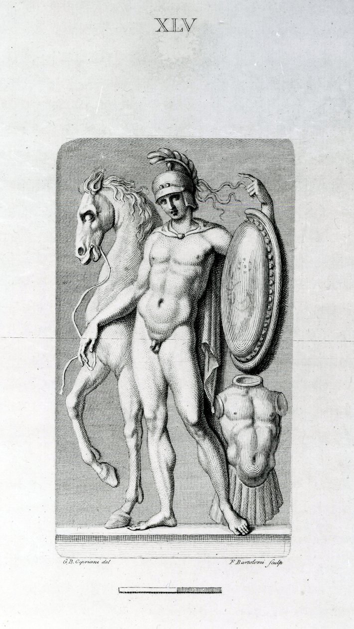 Férfi akt, 18. század alkotó: Giovanni Battista Cipriani
