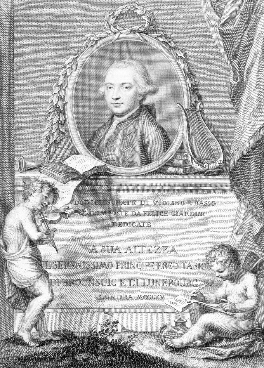Kottaborító Felice Giardini portréjával, Francesco Bartolozzi metszetével alkotó: Giovanni Battista Cipriani