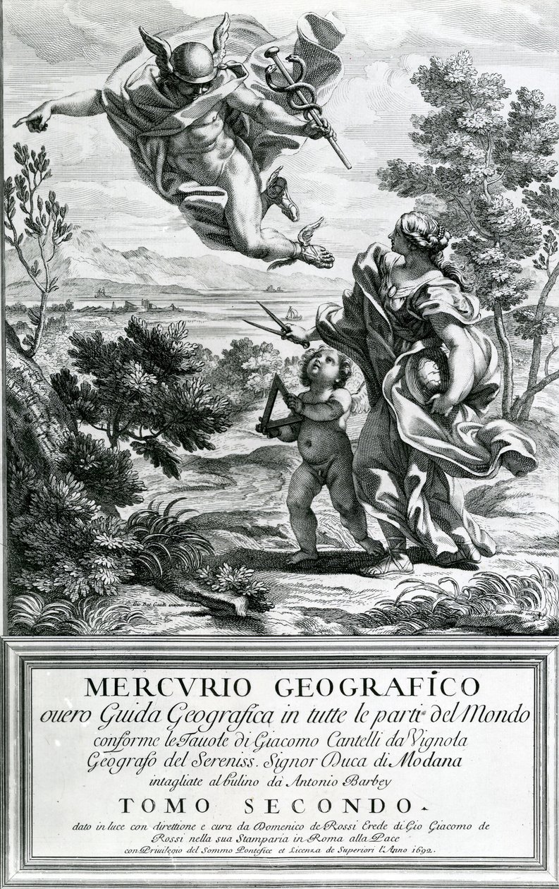Merkúr vezető földrajz, 1692 alkotó: Giovanni Battista Gaulli