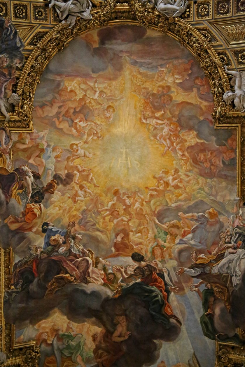 Győzelem Jézus nevében alkotó: Giovanni Battista Gaulli