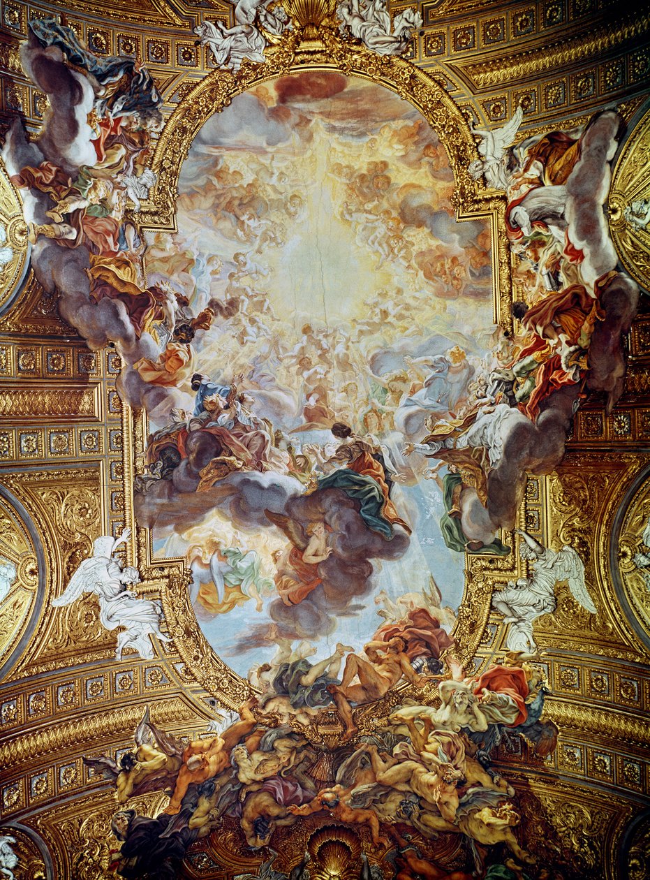 Győzelem Jézus nevében alkotó: Giovanni Battista Gaulli
