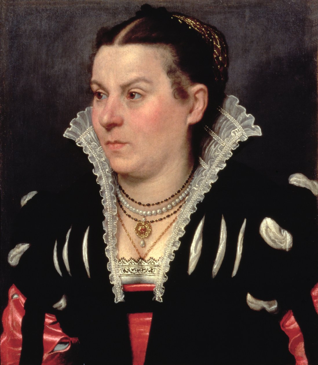 Egy hölgy portréja alkotó: Giovanni Battista Moroni