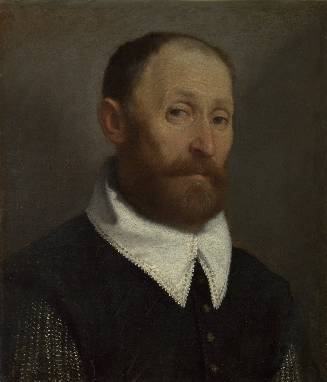 Emelt szemöldökű férfi portréja alkotó: Giovanni Battista Moroni