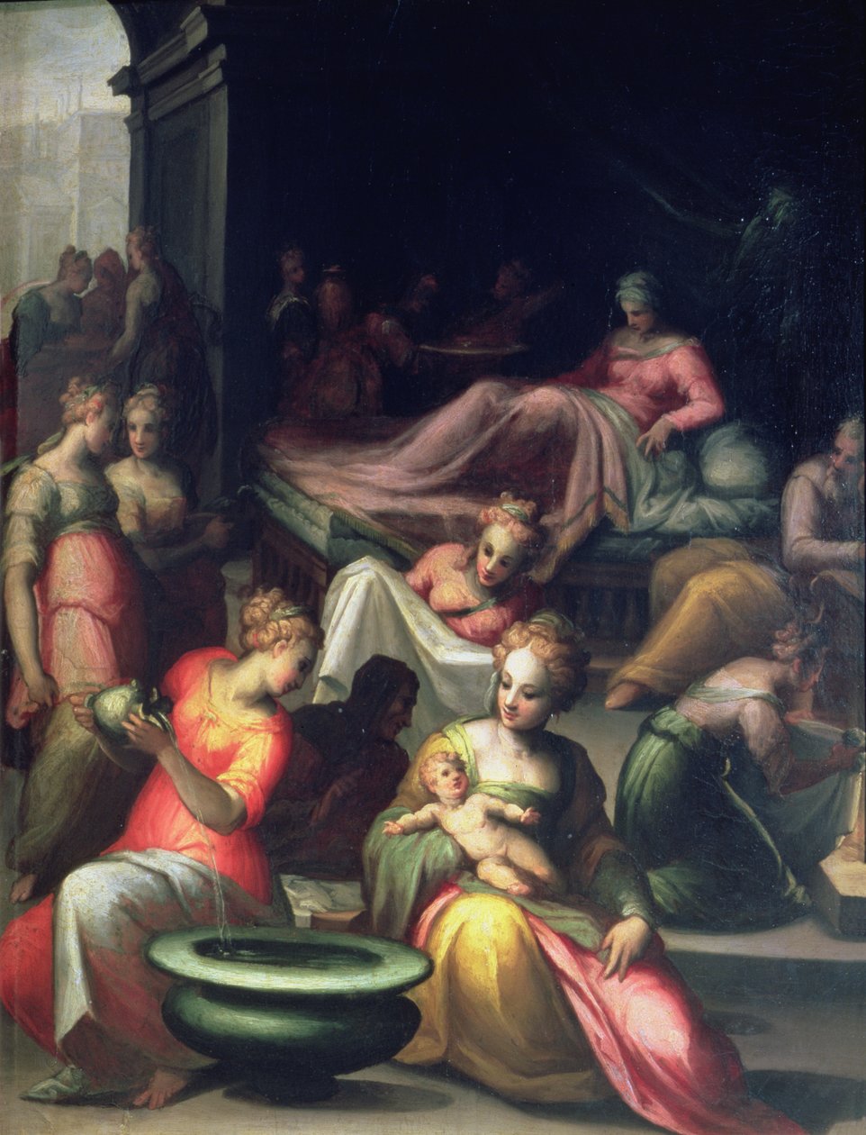 Keresztelő János születése alkotó: Giovanni Battista Naldini