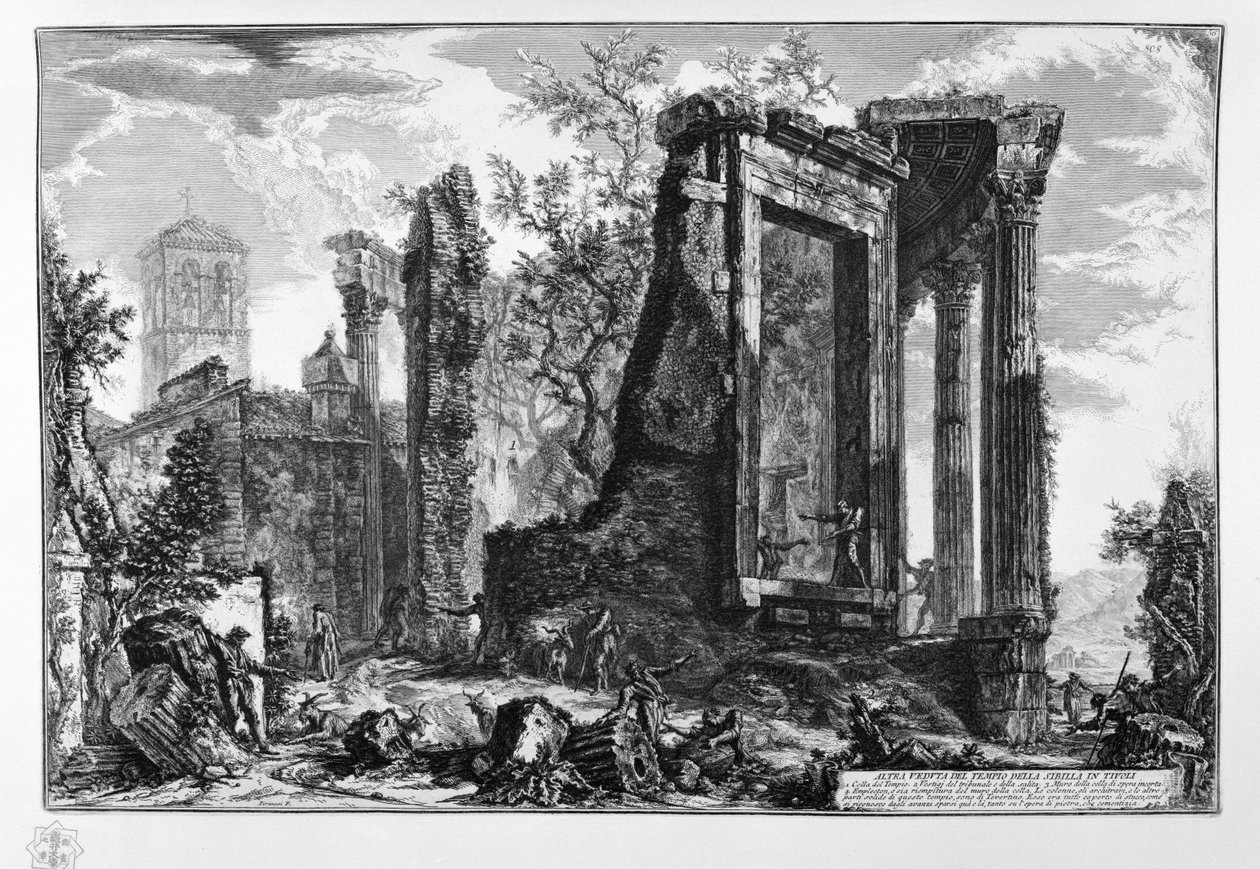 MÁS NÉZET A TIBOLI SIBYL -TEMPLUMRÓL alkotó: Giovanni Battista Piranesi