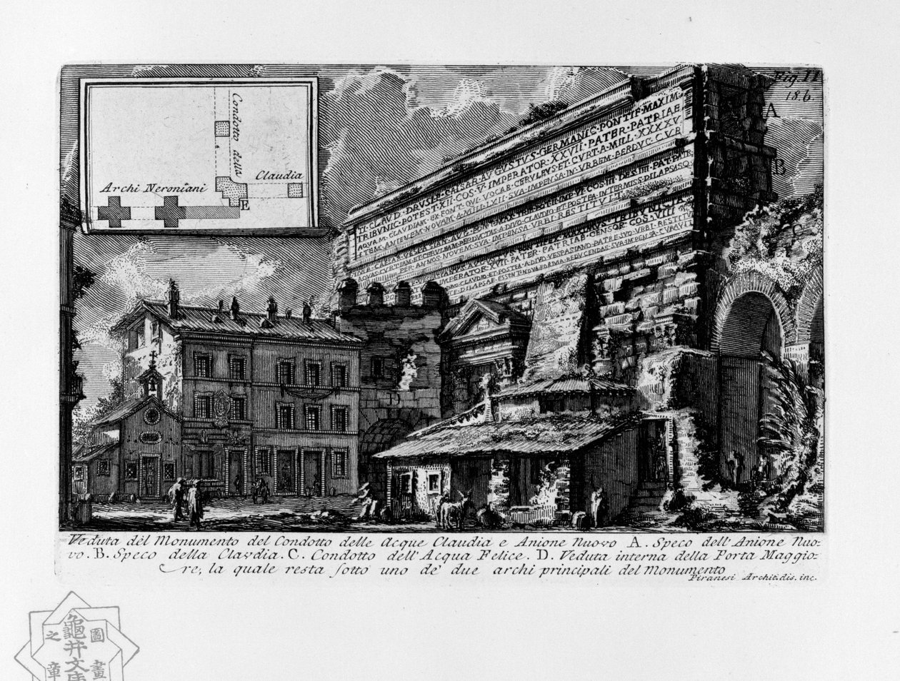 Aqua Claudia alkotó: Giovanni Battista Piranesi