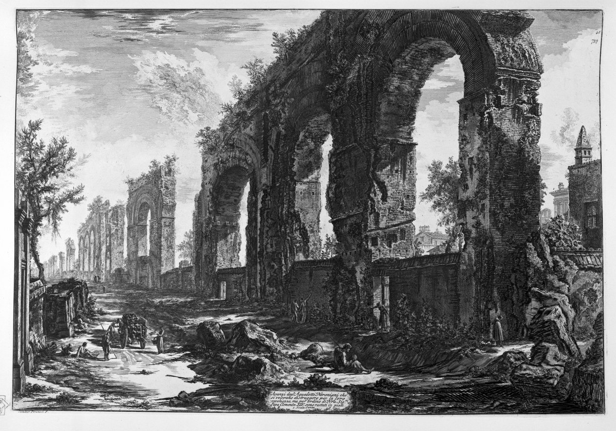 A Neronian Aqueducts maradványai alkotó: Giovanni Battista Piranesi