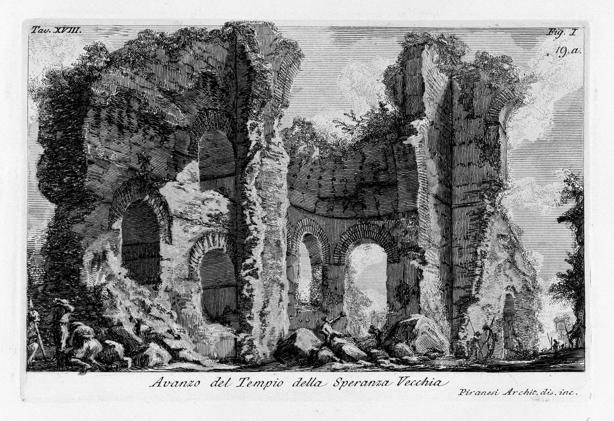 A régi reménység templomának maradványa alkotó: Giovanni Battista Piranesi