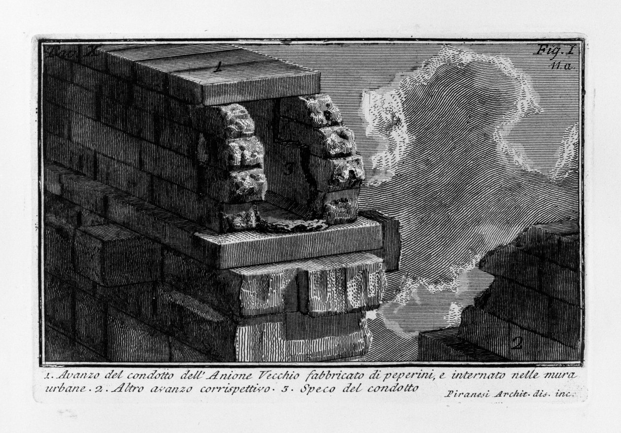 Az Anione Vecchio csatorna maradványa alkotó: Giovanni Battista Piranesi