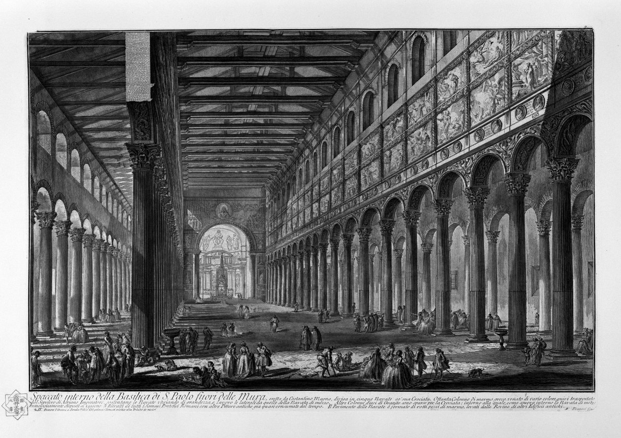 Szent Pál -bazilika a falakon kívül alkotó: Giovanni Battista Piranesi