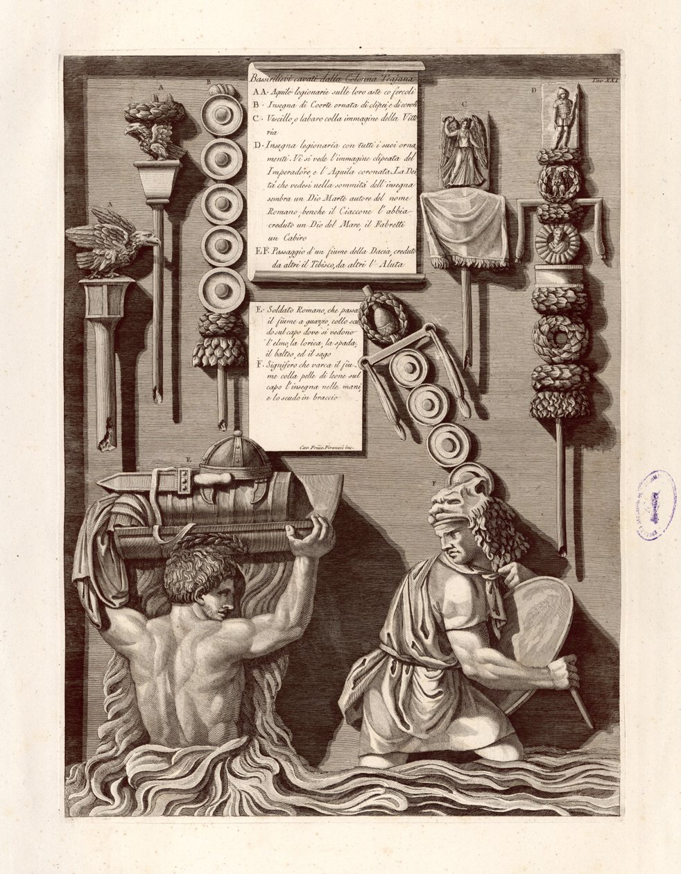 A Traianus-oszlopból feltárt domborművek alkotó: Giovanni Battista Piranesi
