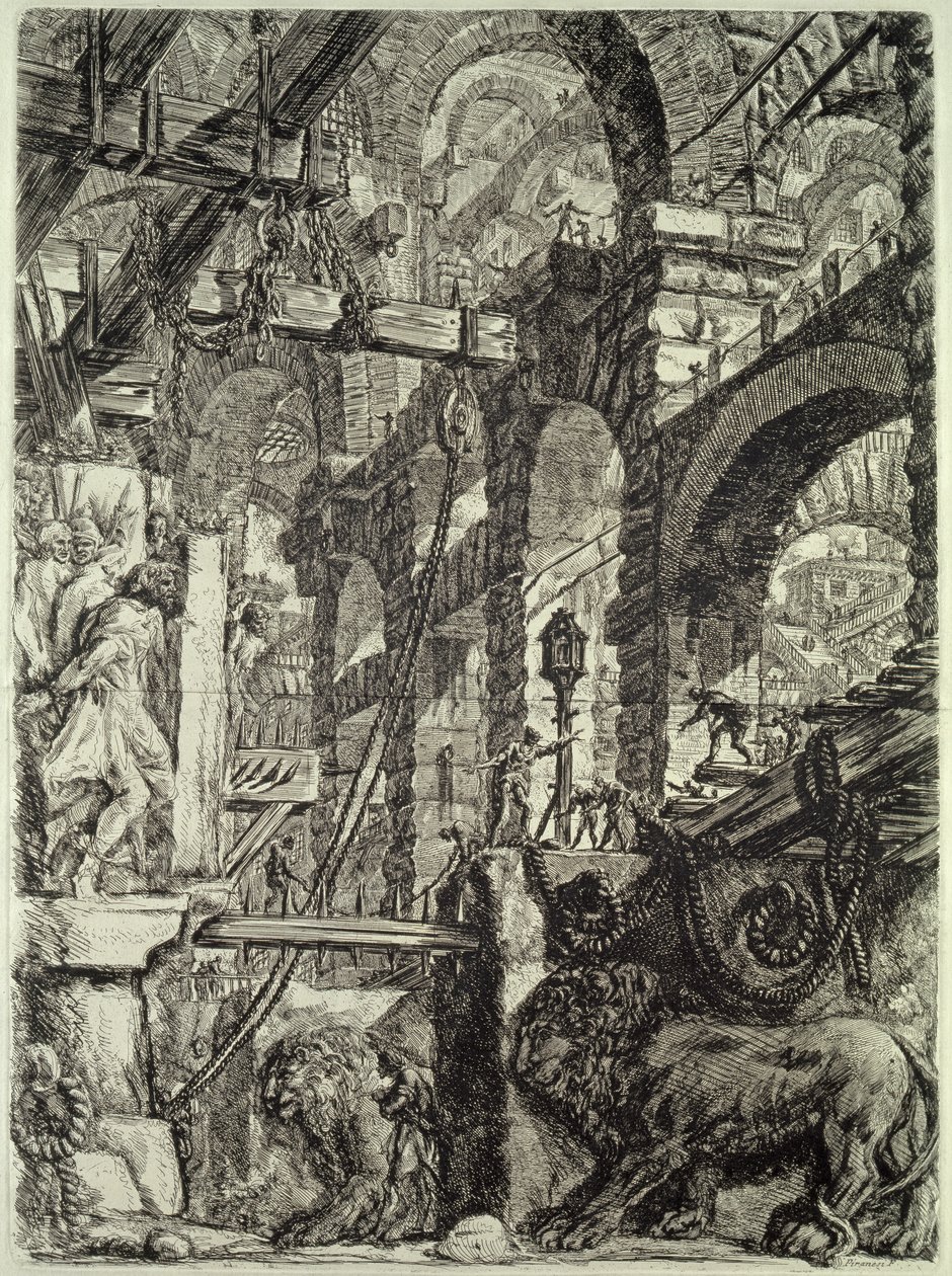 Carceri (Börtön) V, 1760 alkotó: Giovanni Battista Piranesi