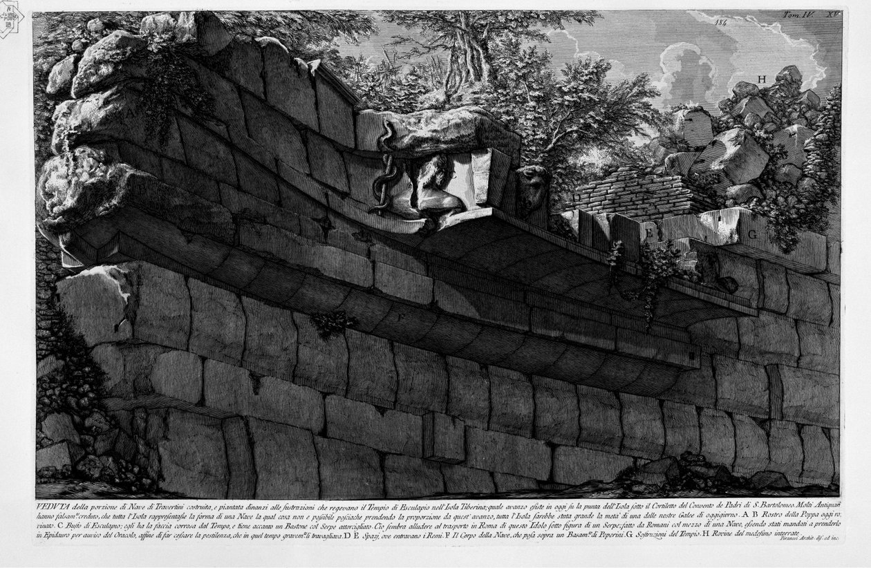 Tiberisziget alkotó: Giovanni Battista Piranesi