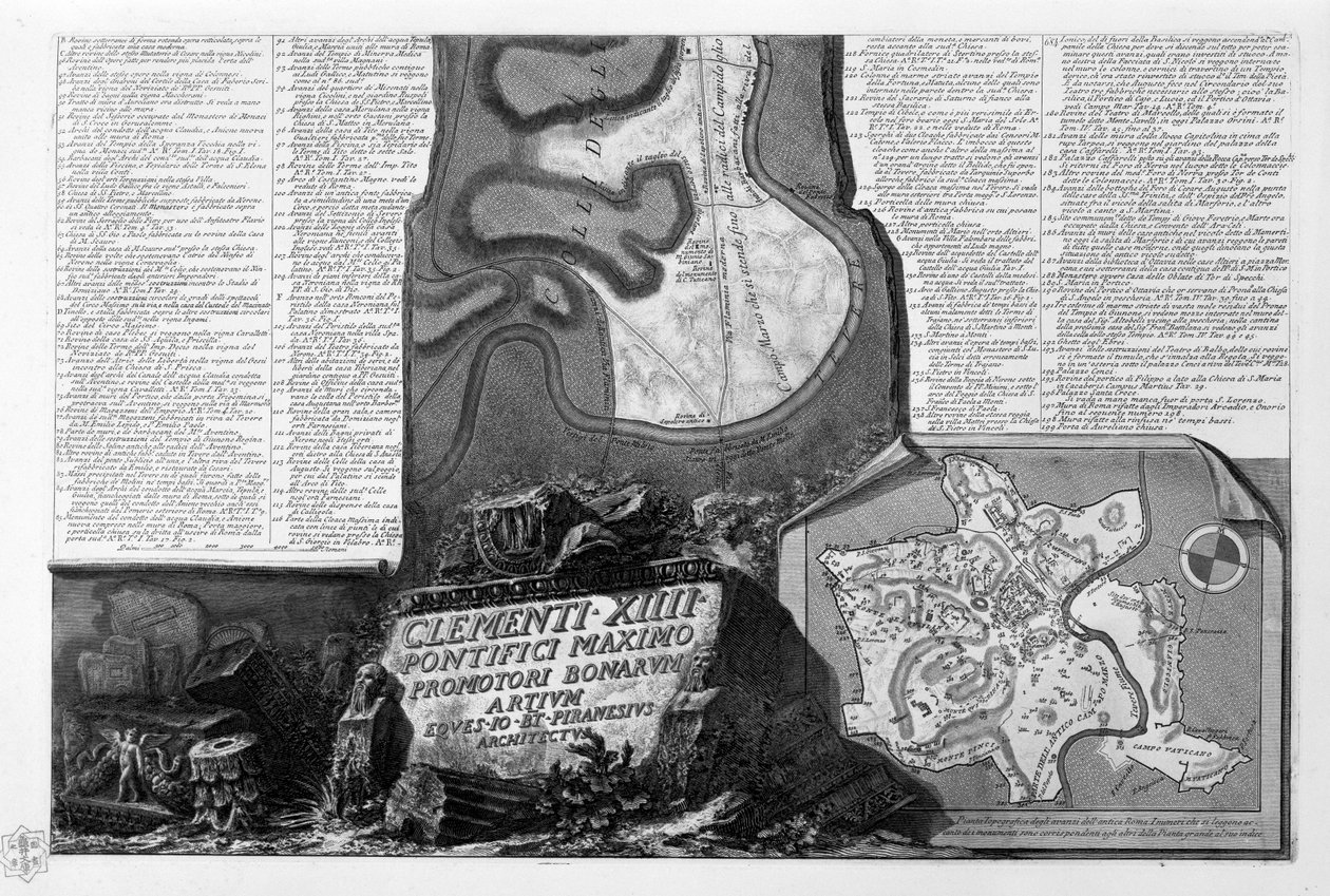 Róma térképe, rész. 2 alkotó: Giovanni Battista Piranesi
