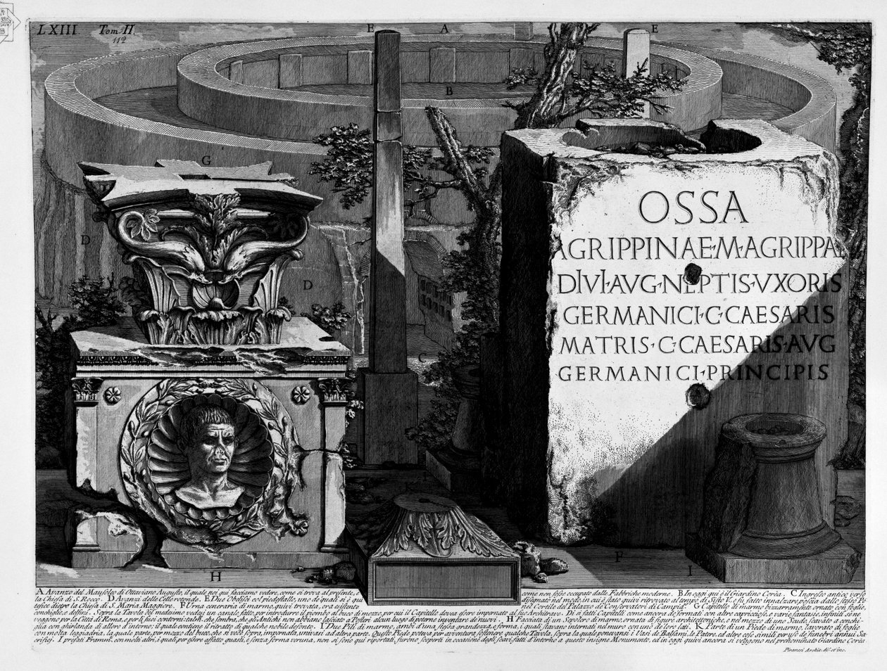 Augustus mauzóleuma alkotó: Giovanni Battista Piranesi