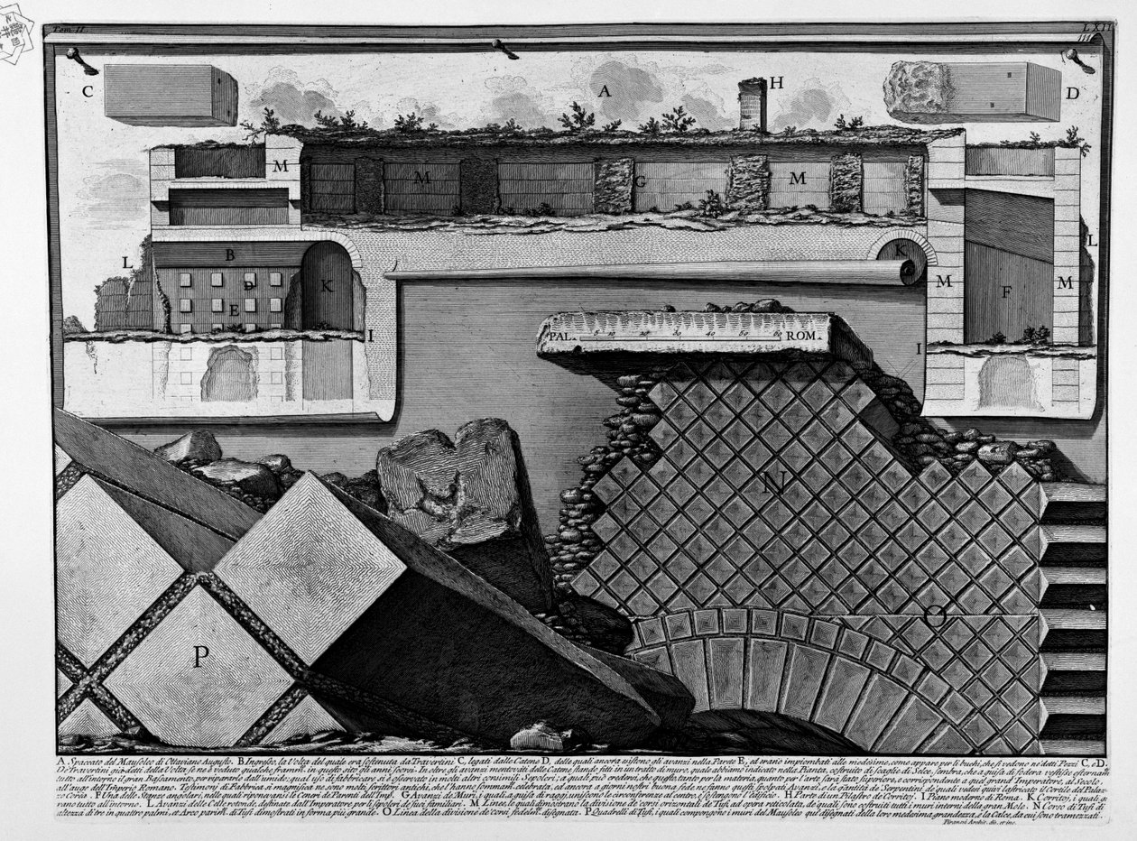 Augustus mauzóleuma alkotó: Giovanni Battista Piranesi