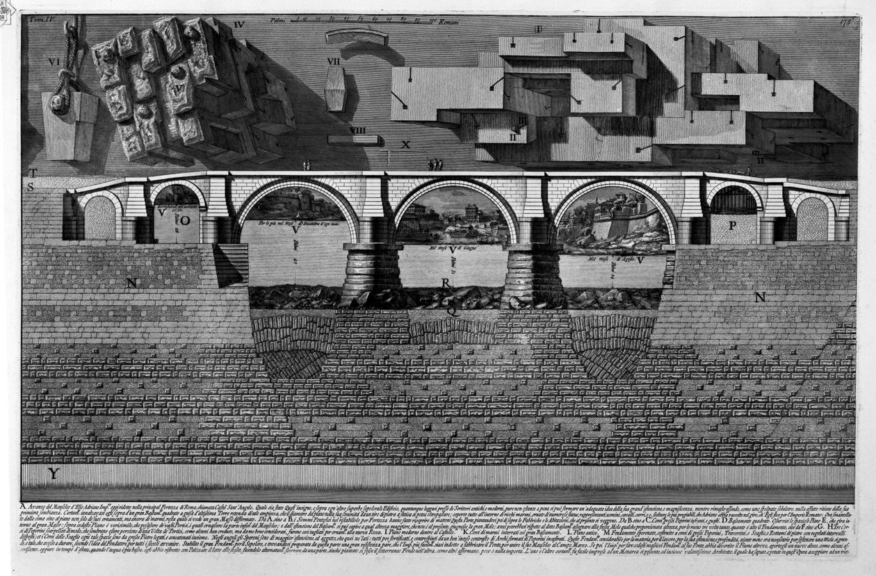 Hadrianus mauzóleuma (a taverna része) alkotó: Giovanni Battista Piranesi