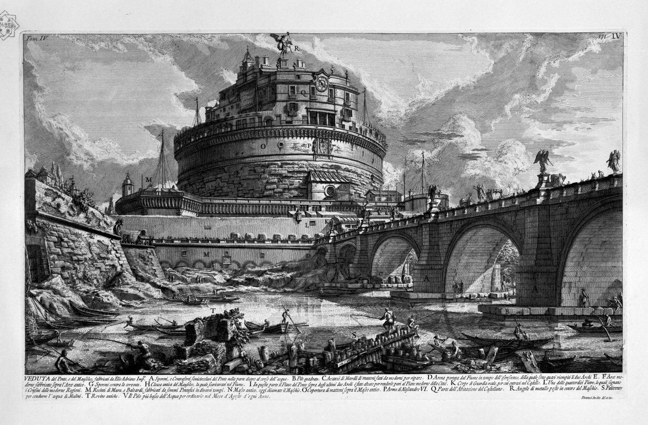 Hadrianus mauzóleuma alkotó: Giovanni Battista Piranesi