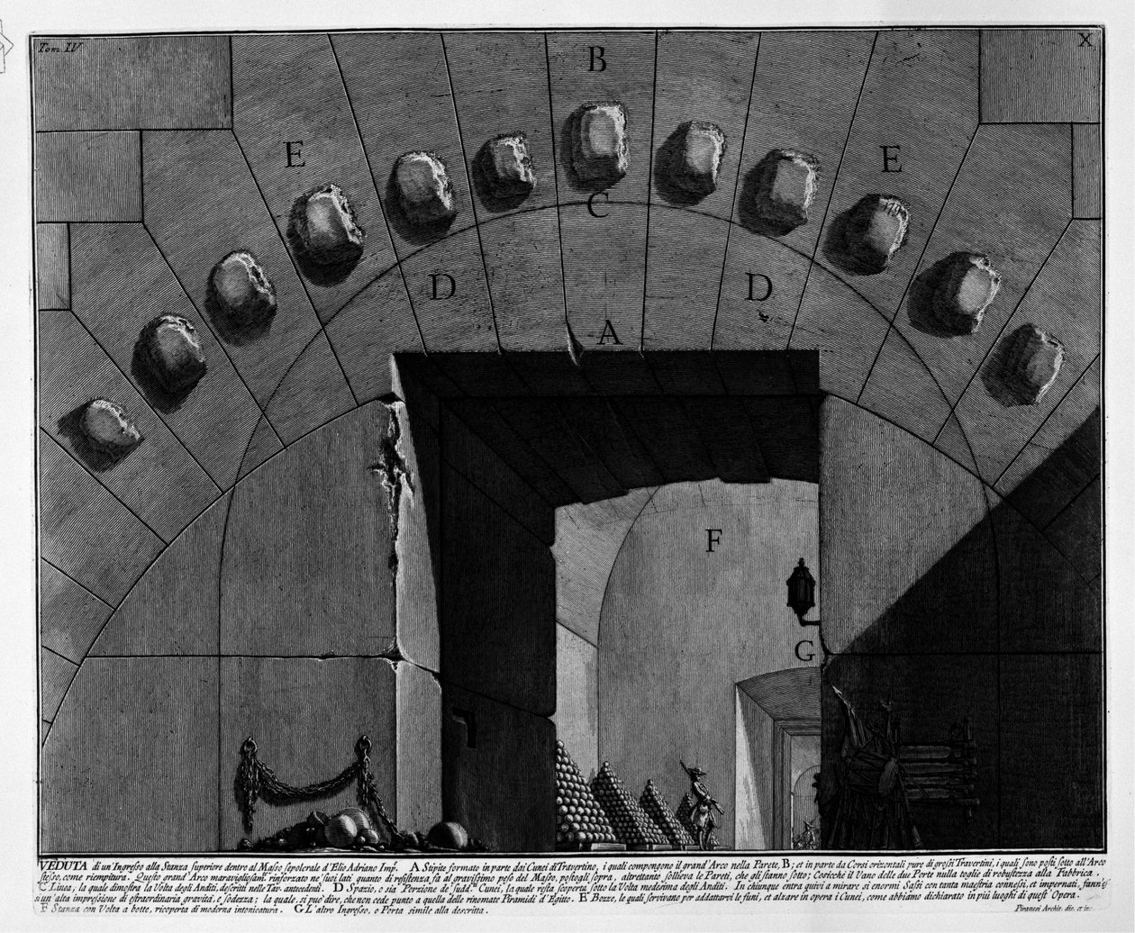 Hadrianus mauzóleuma alkotó: Giovanni Battista Piranesi