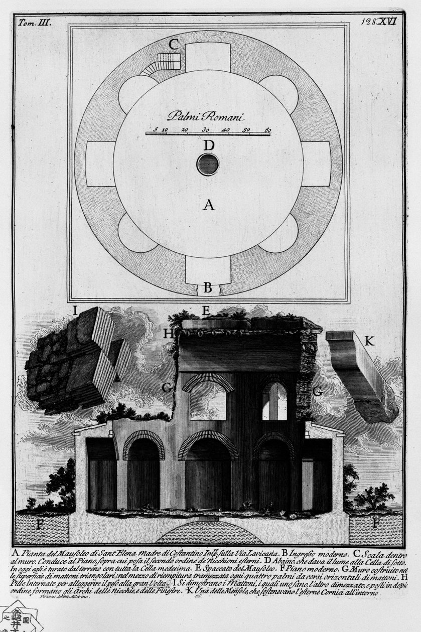 Heléna mauzóleuma alkotó: Giovanni Battista Piranesi