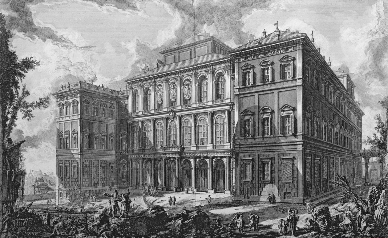 Palazzo Barberini a Quirinale-n, Rómában alkotó: Giovanni Battista Piranesi