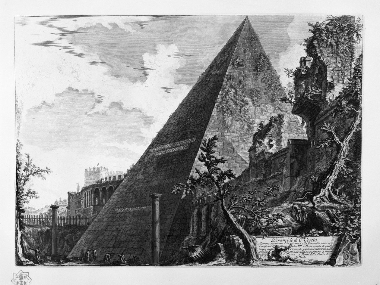 C. Cestio piramisa alkotó: Giovanni Battista Piranesi