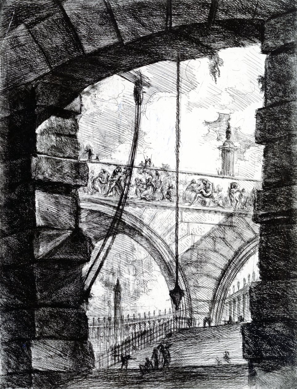 4. tábla a Carceri-sorozatból, 1761 alkotó: Giovanni Battista Piranesi
