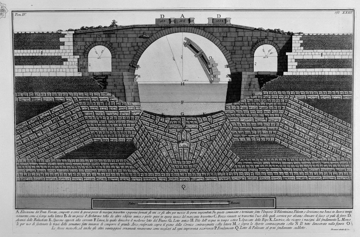 Ferrato híd alkotó: Giovanni Battista Piranesi