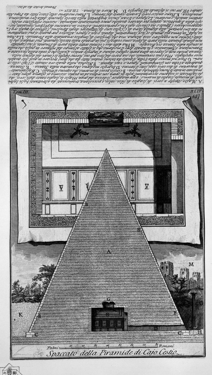 Caius Cestius piramisa alkotó: Giovanni Battista Piranesi