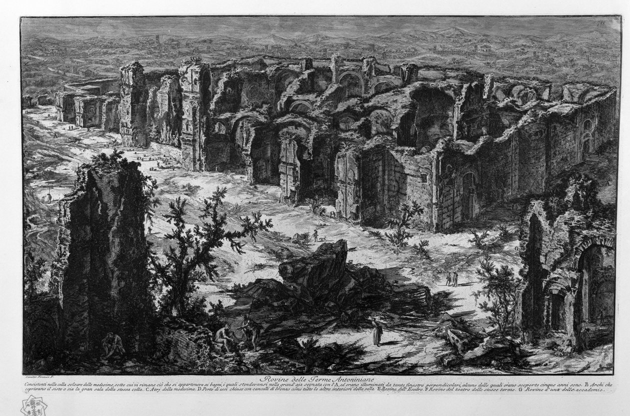 Az antoninus fürdők romjai alkotó: Giovanni Battista Piranesi