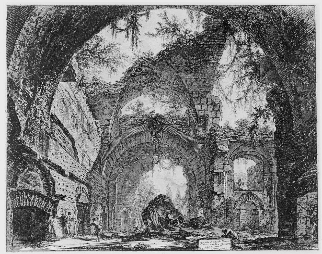 A Tivoli Villa Adriana romos galériája alkotó: Giovanni Battista Piranesi