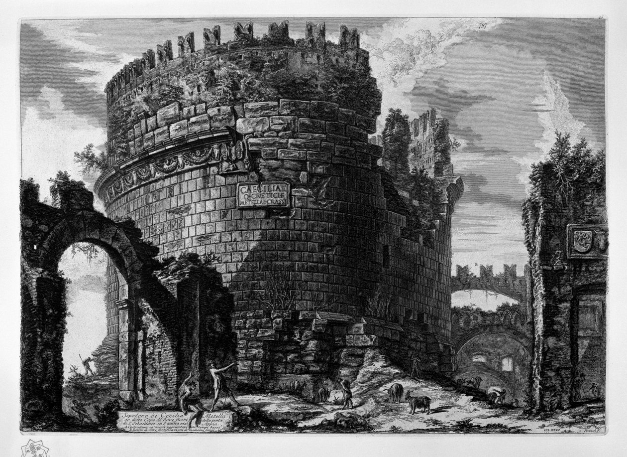 Cecilia Metella sírja alkotó: Giovanni Battista Piranesi