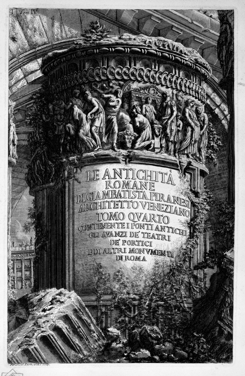 Kötet címlapja 4 alkotó: Giovanni Battista Piranesi