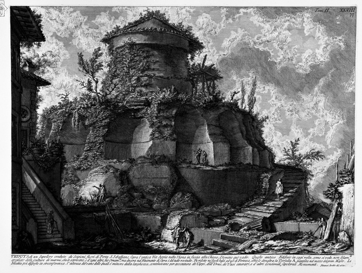 Priscilla sírja, amelyet Piranesi tévesen Sepolcro creduto de