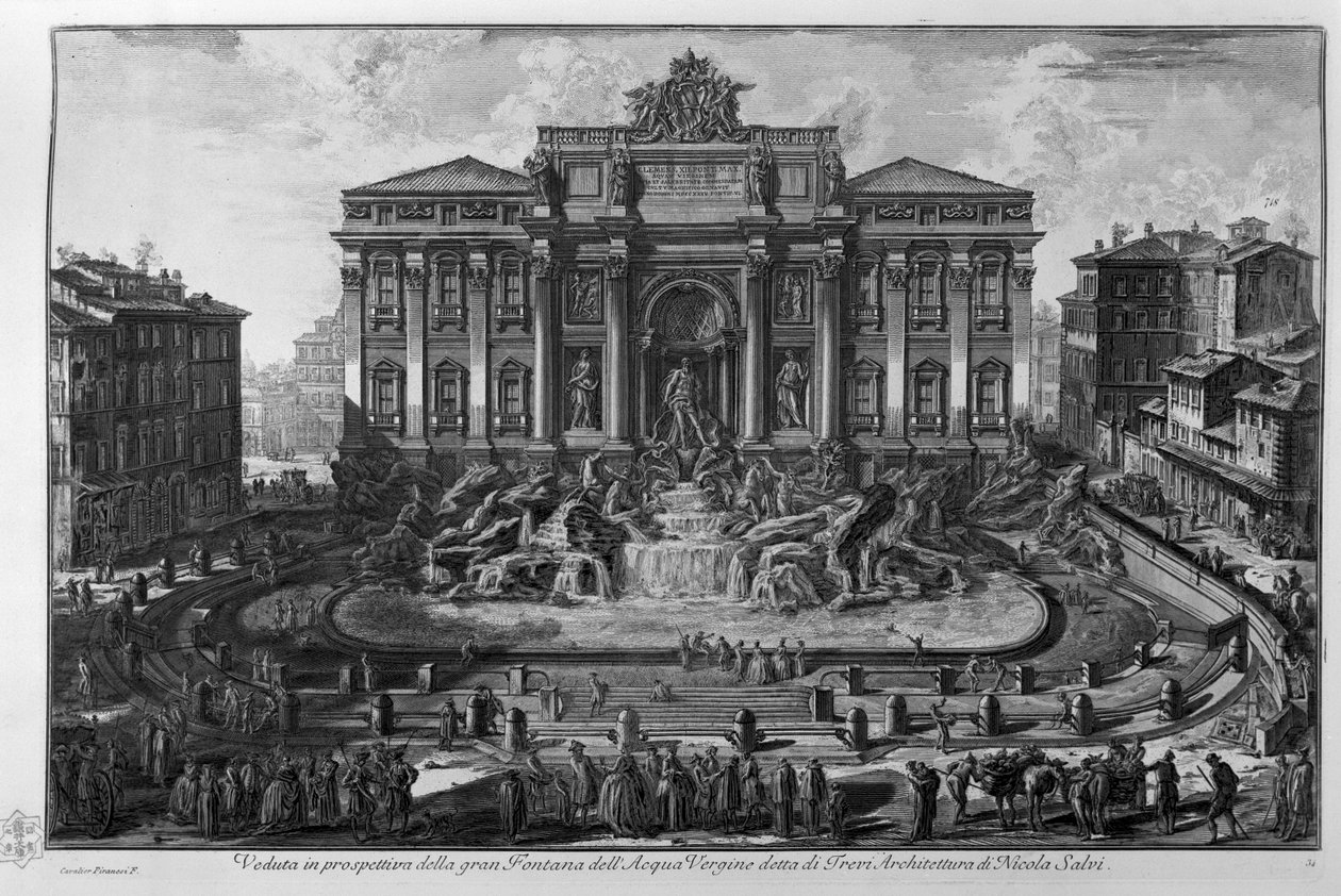 A Trevi néven ismert nagy Fontana dell