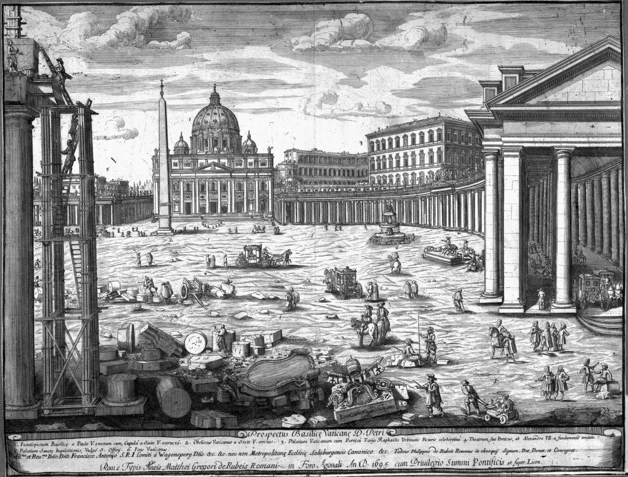 Kilátás a Szent Péter-templomra, Róma alkotó: Giovanni Battista Piranesi