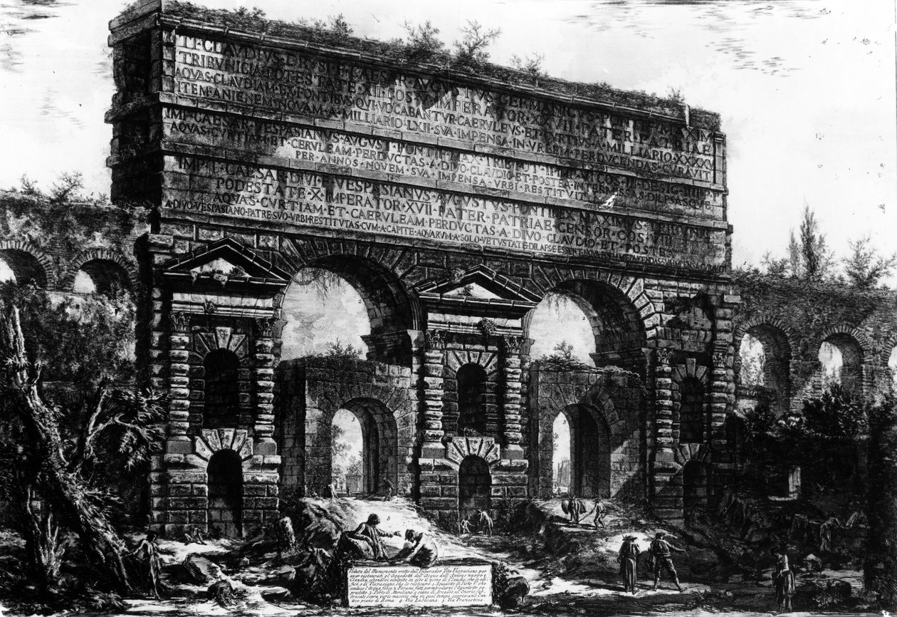 Kilátás a Porta Maggiore-ra, a "Róma kilátásai" sorozatból, 1760 körül alkotó: Giovanni Battista Piranesi