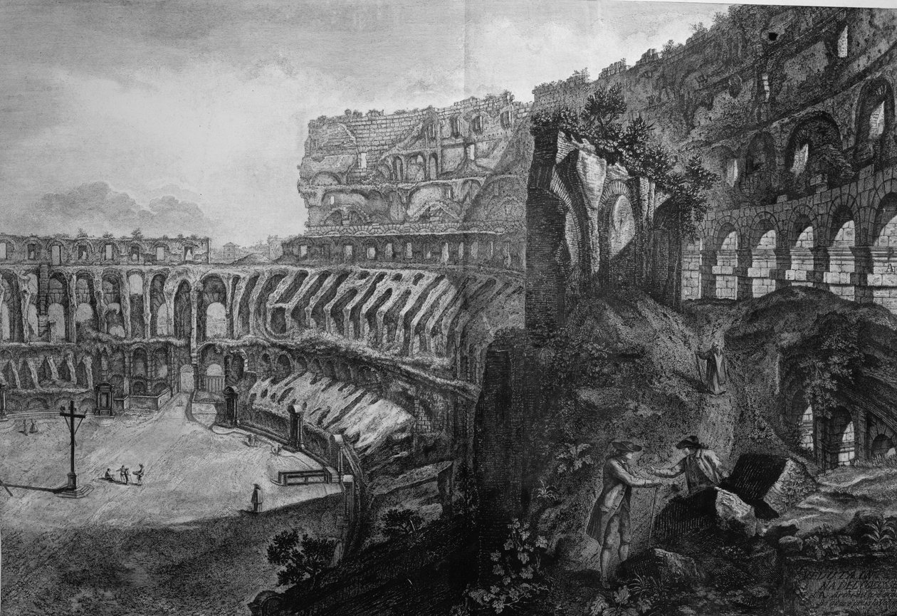 Kilátás a Colosseum belsejére, a 