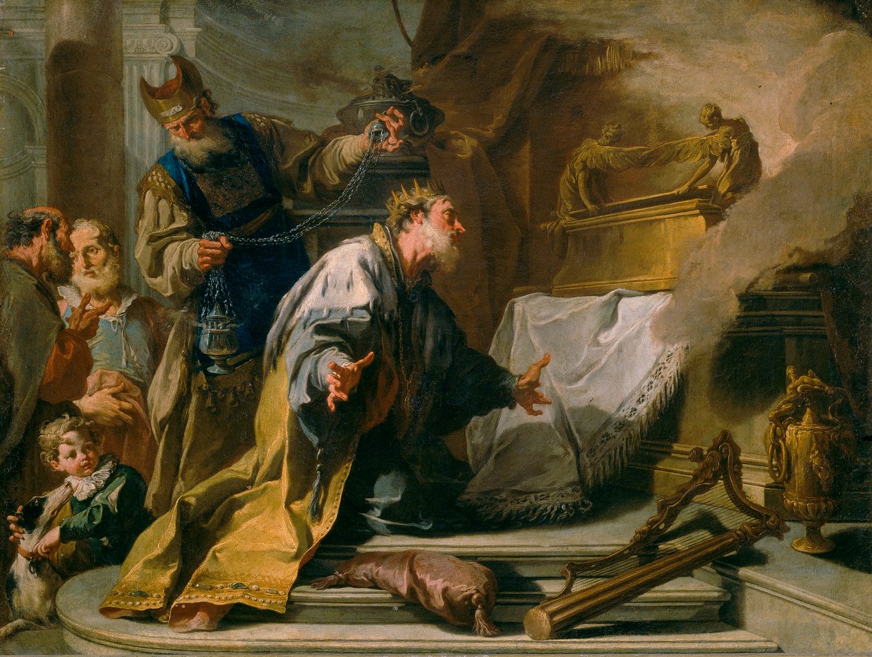Dávid a frigyláda előtt alkotó: Giovanni Battista Pittoni