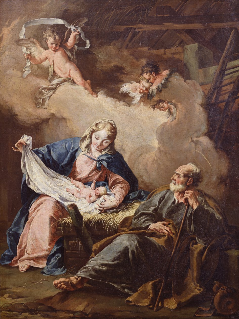 Születés, 1730-40 körül alkotó: Giovanni Battista Pittoni