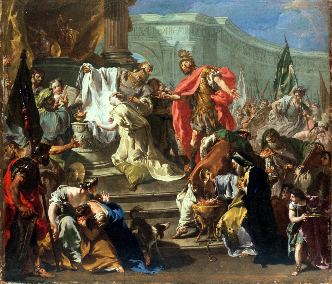 Jefte leányának feláldozása alkotó: Giovanni Battista Pittoni