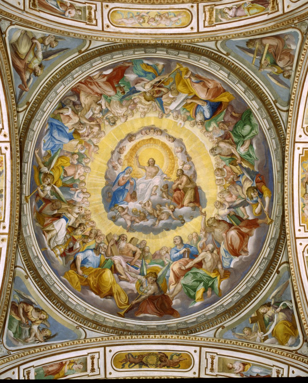 A Salviati-kápolna kupolájának belseje, San Gregorio Magno al Celio, 1600-2003 körül alkotó: Giovanni Battista Ricci