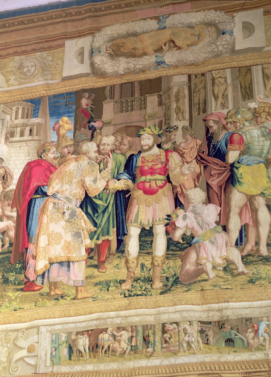 Az államok egyesülése, részlet I. Ferenc francia (1494-1547) bemutatásával (szőttes) alkotó: Giovanni Battista Rosso Fiorentino