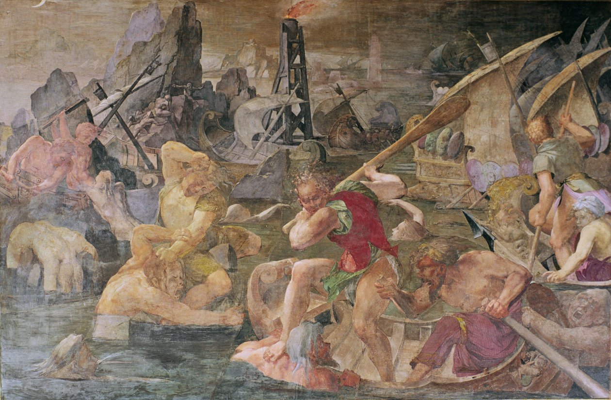 Nauplius bosszúja, 1535-40 (695081. részlet) alkotó: Giovanni Battista Rosso Fiorentino