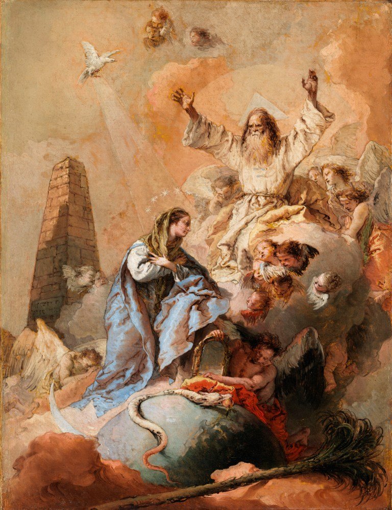 Szeplőtelen fogantatás allegóriája alkotó: Giovanni Battista Tiepolo