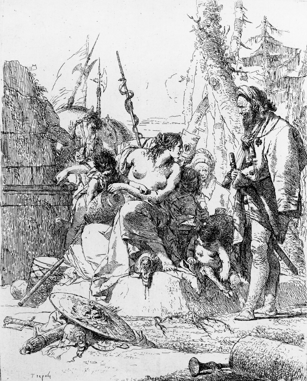 Capriccio a „Scherzi de Fantasia” sorozatból, 1745 alkotó: Giovanni Battista Tiepolo