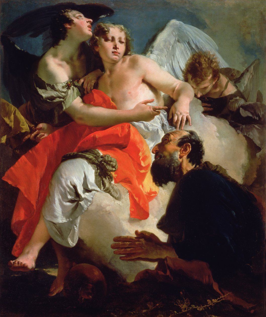 Ábrahám és a három angyal alkotó: Giovanni Battista Tiepolo