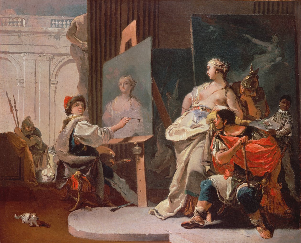 Alexander és Campaspe az Apelles Stúdiójában alkotó: Giovanni Battista Tiepolo
